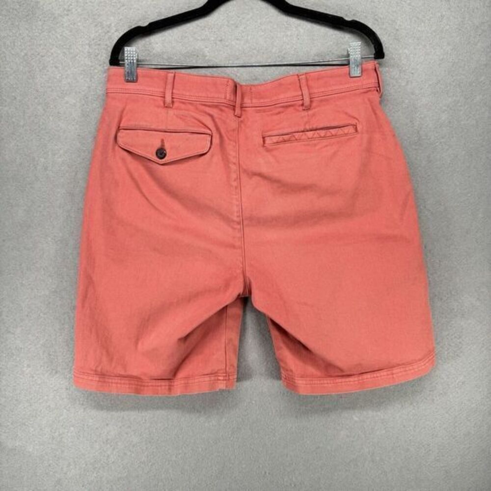 Wellen Shorts Mens Size 33 Coral Pink Chino Flat Front Bermuda READ Playa - Picture 6 of 14